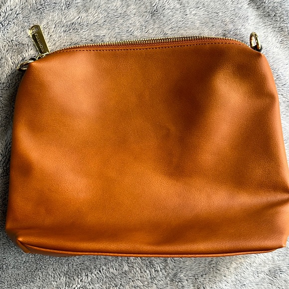 NWOT⭐️STEVE MADDEN💫Brown Large Cosmetic/Tote Bag - Picture 1 of 7